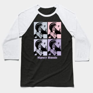 Nipsey Hussle Rapper Pop ART Baseball T-Shirt